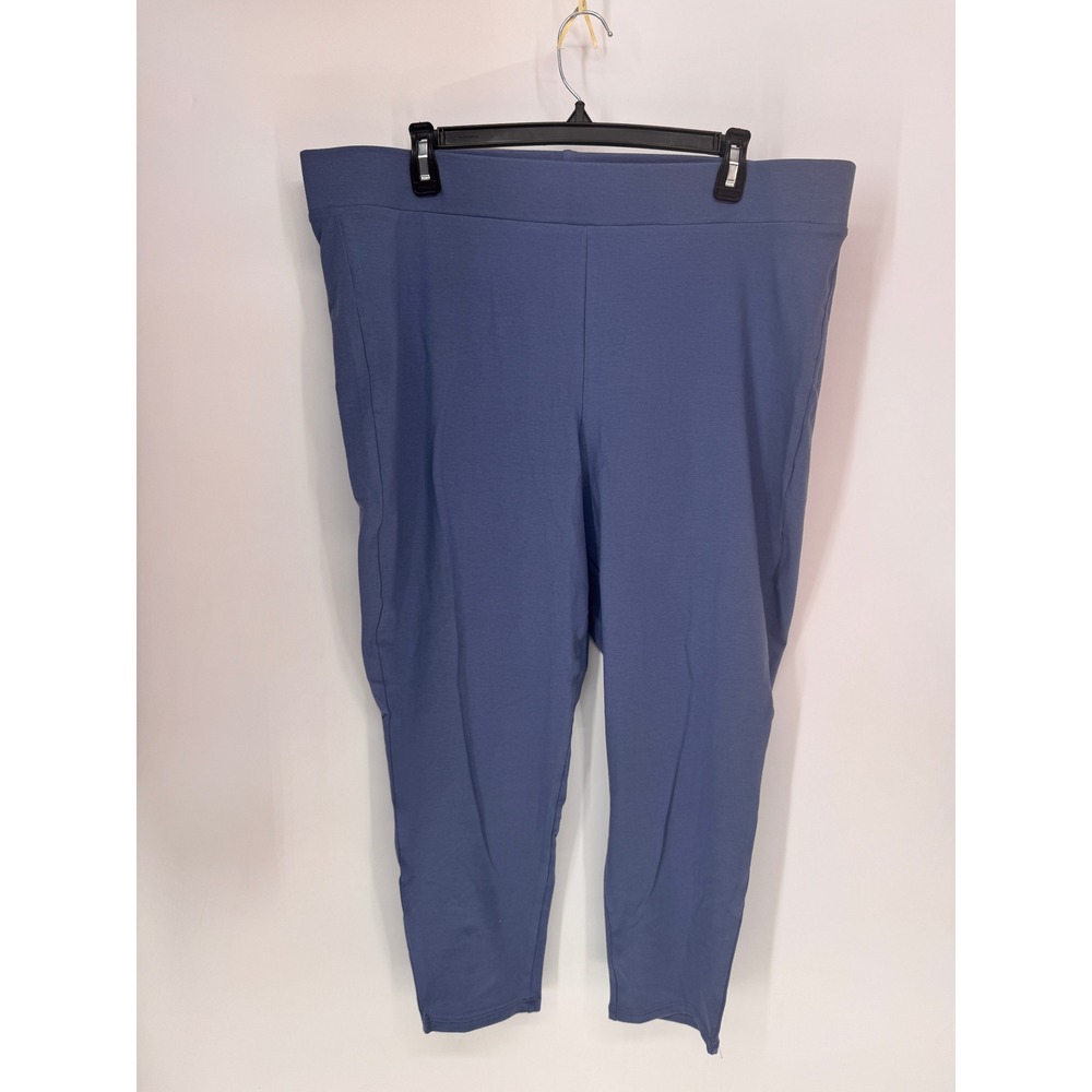 Torrid Leggings Women Size 3 Blue EUC High Rise Cotton Spandex Cropped Stretch